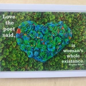 Love the poet said is woman’s whole existence quote blank note card